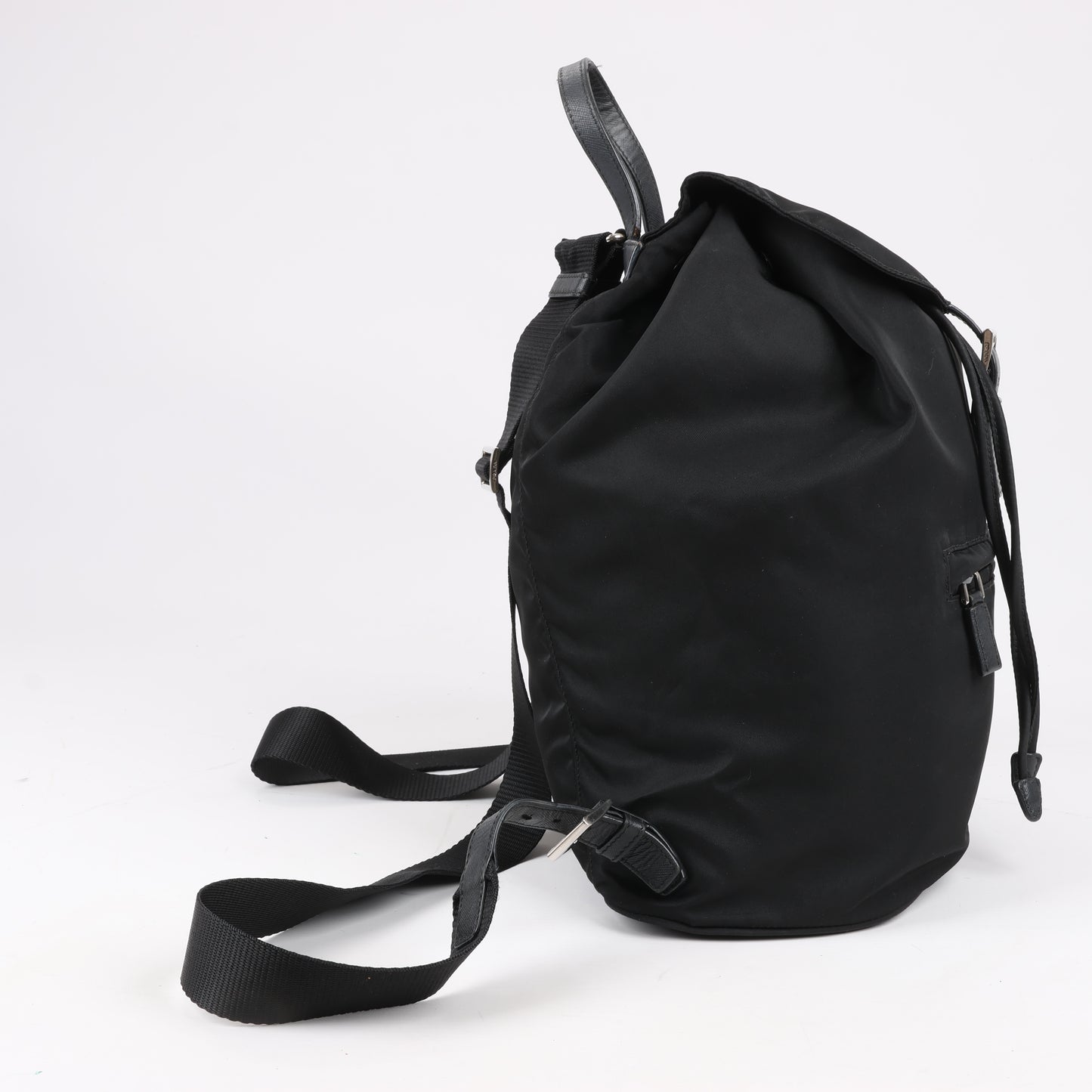 Sac à dos Prada en tissu et cuir noir