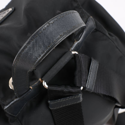 Prada Tessuto Fabric x Leather Backpack in Black