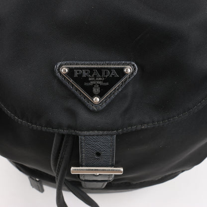 Sac à dos Prada en tissu et cuir noir