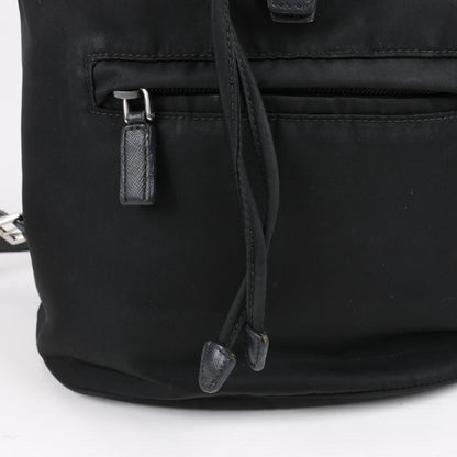 Sac à dos Prada en tissu et cuir noir