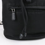 Prada Tessuto Fabric x Leather Backpack in Black