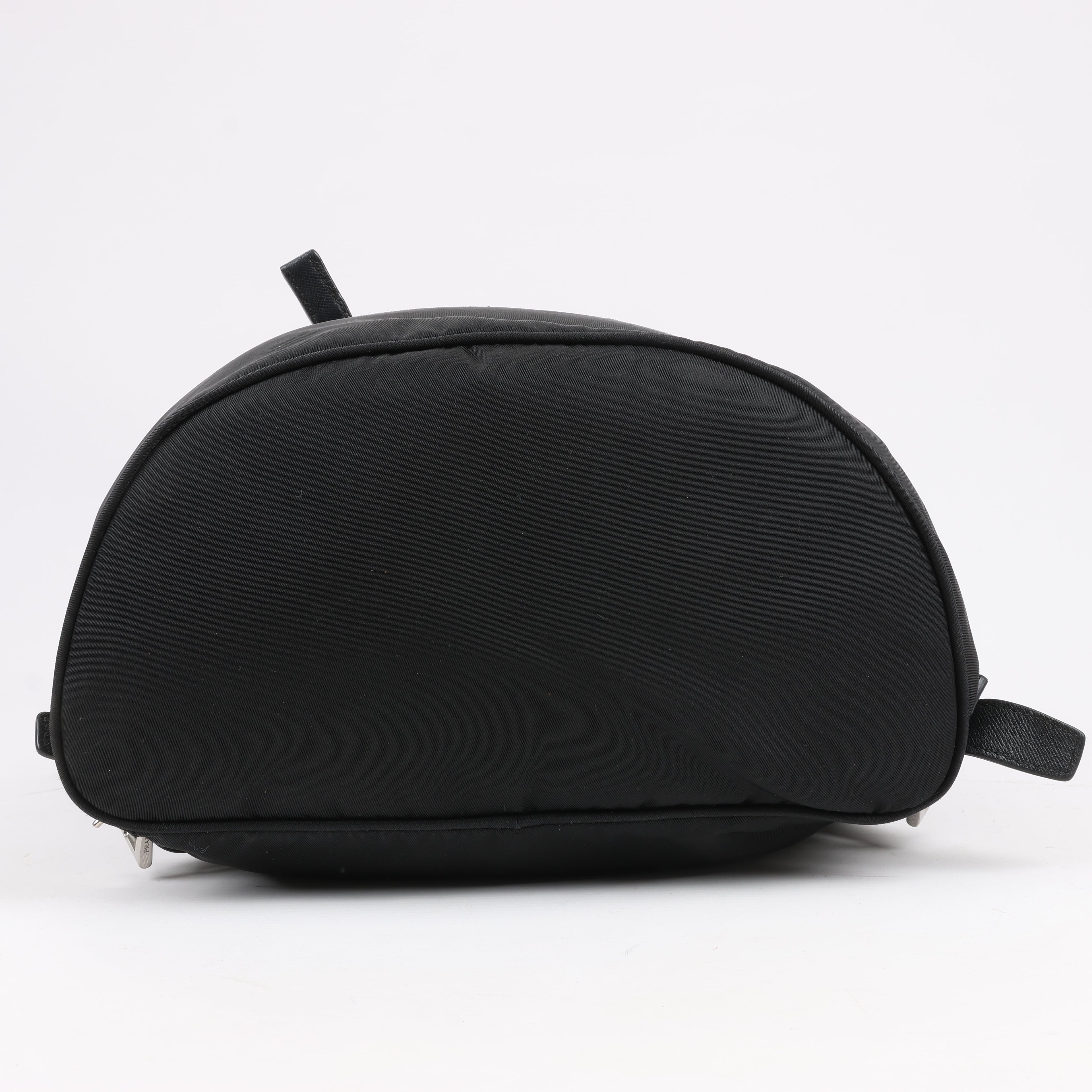 Prada Tessuto Fabric x Leather Backpack in Black