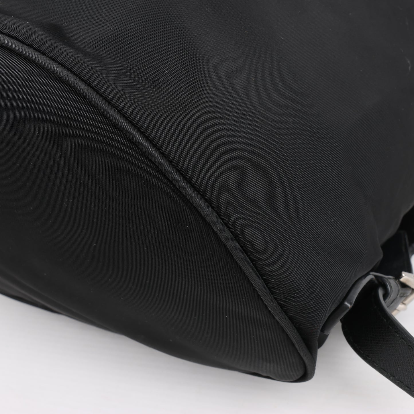 Sac à dos Prada en tissu et cuir noir