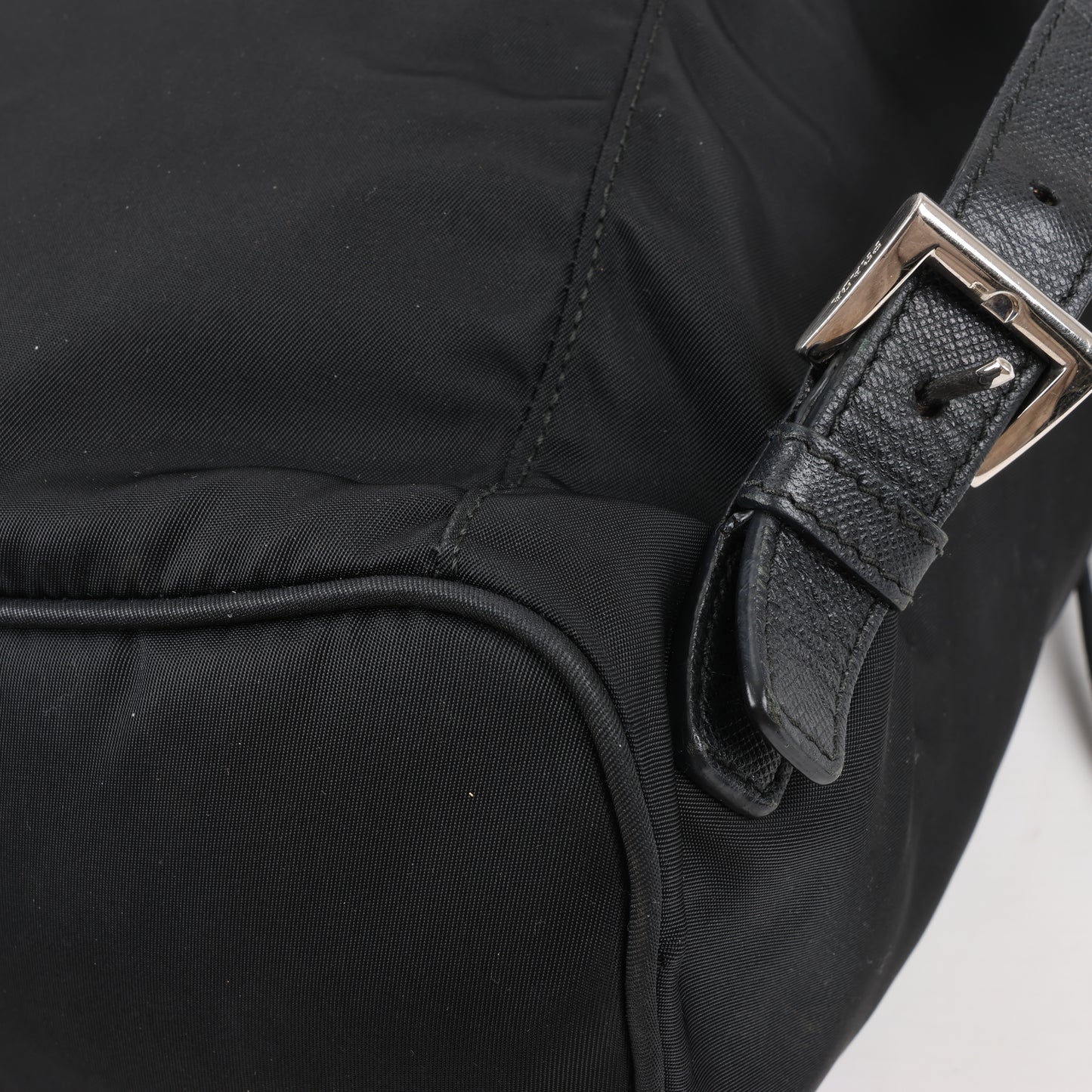 Sac à dos Prada en tissu et cuir noir