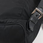 Prada Tessuto Fabric x Leather Backpack in Black