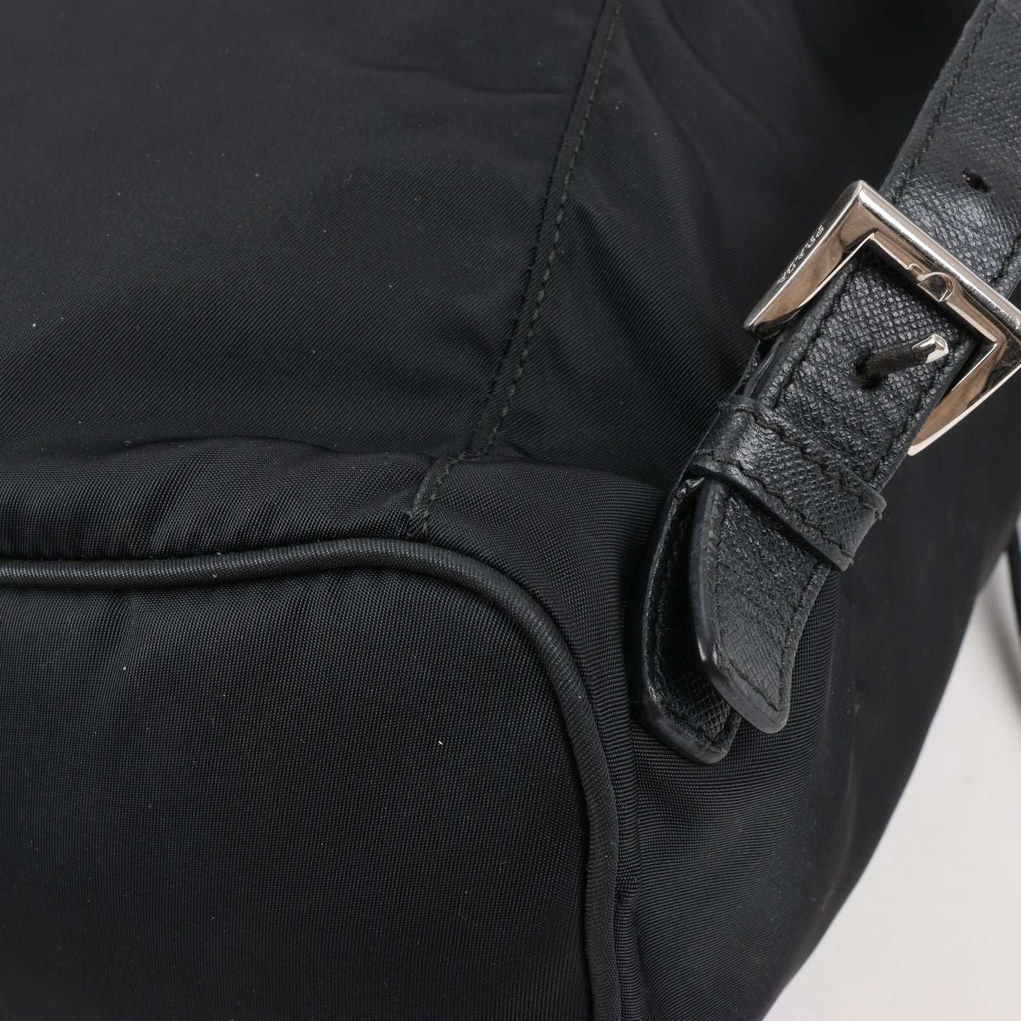 Sac à dos Prada Tessuto en tissu et cuir noir