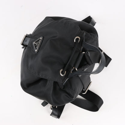 Sac à dos Prada en tissu et cuir noir