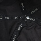 CELINE Embroidered Logo Adjustable Hat in Black