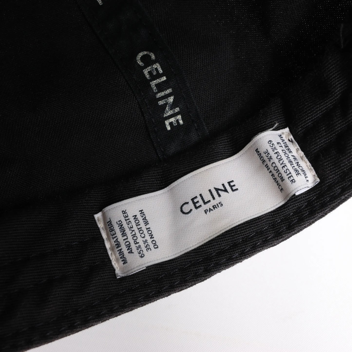 CELINE Kappe mit gesticktem Logo, verstellbar, schwarz