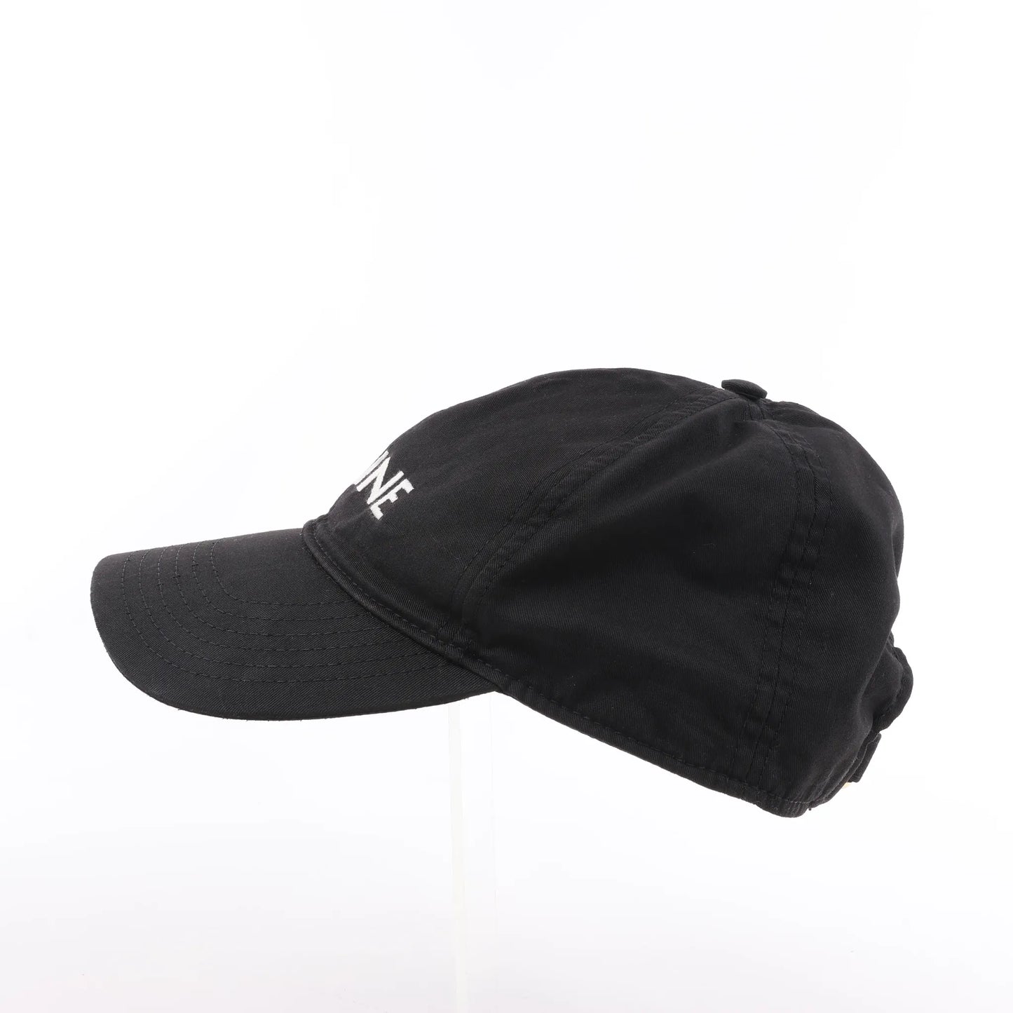 CELINE Embroidered Logo Adjustable Hat in Black