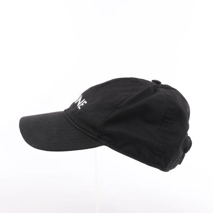 CELINE Embroidered Logo Adjustable Hat in Black