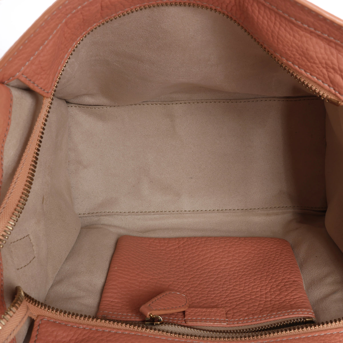 Bolso de mano Celine Luggage Micro Leather x Suede en negro y blanco