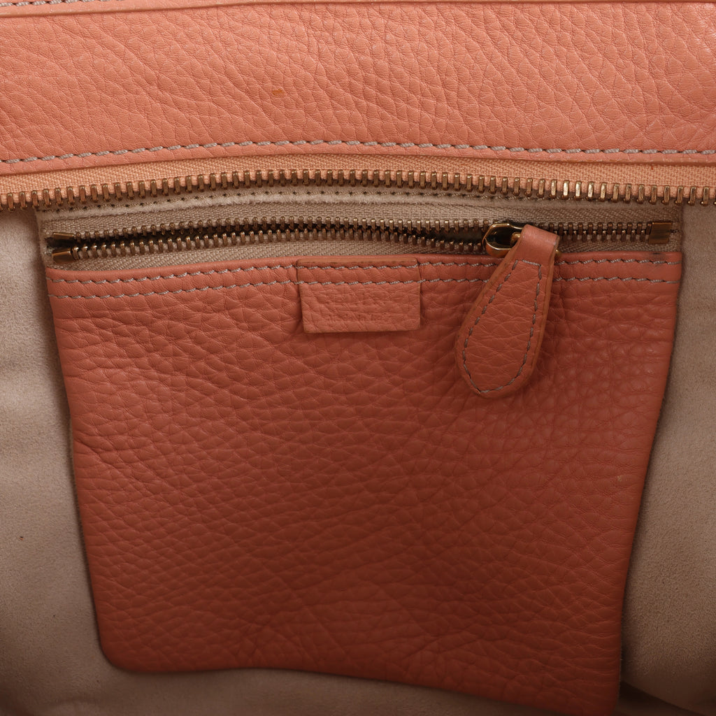 Bolso de mano Celine Luggage Micro Leather x Suede en negro y blanco