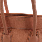 Bolso de mano Celine Luggage Micro Leather x Suede en negro y blanco