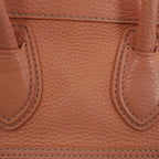 Bolso de mano Celine Luggage Micro Leather x Suede en negro y blanco