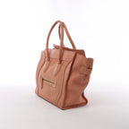 Bolso de mano Celine Luggage Micro Leather x Suede en negro y blanco