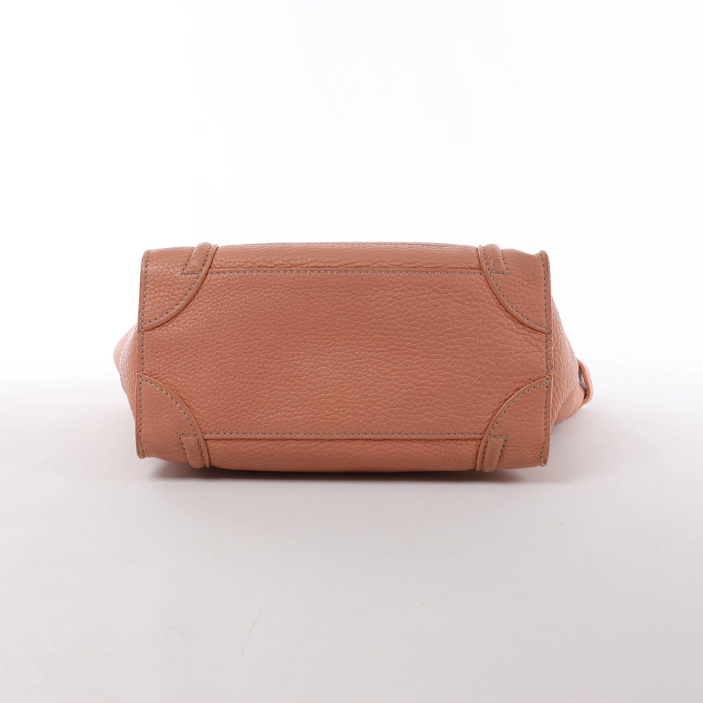 Bolso de mano Celine Luggage Micro Leather x Suede en negro y blanco