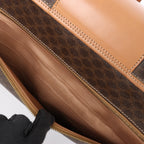 CELINE Macadam Top Handle Briefcase Handbag in Brown