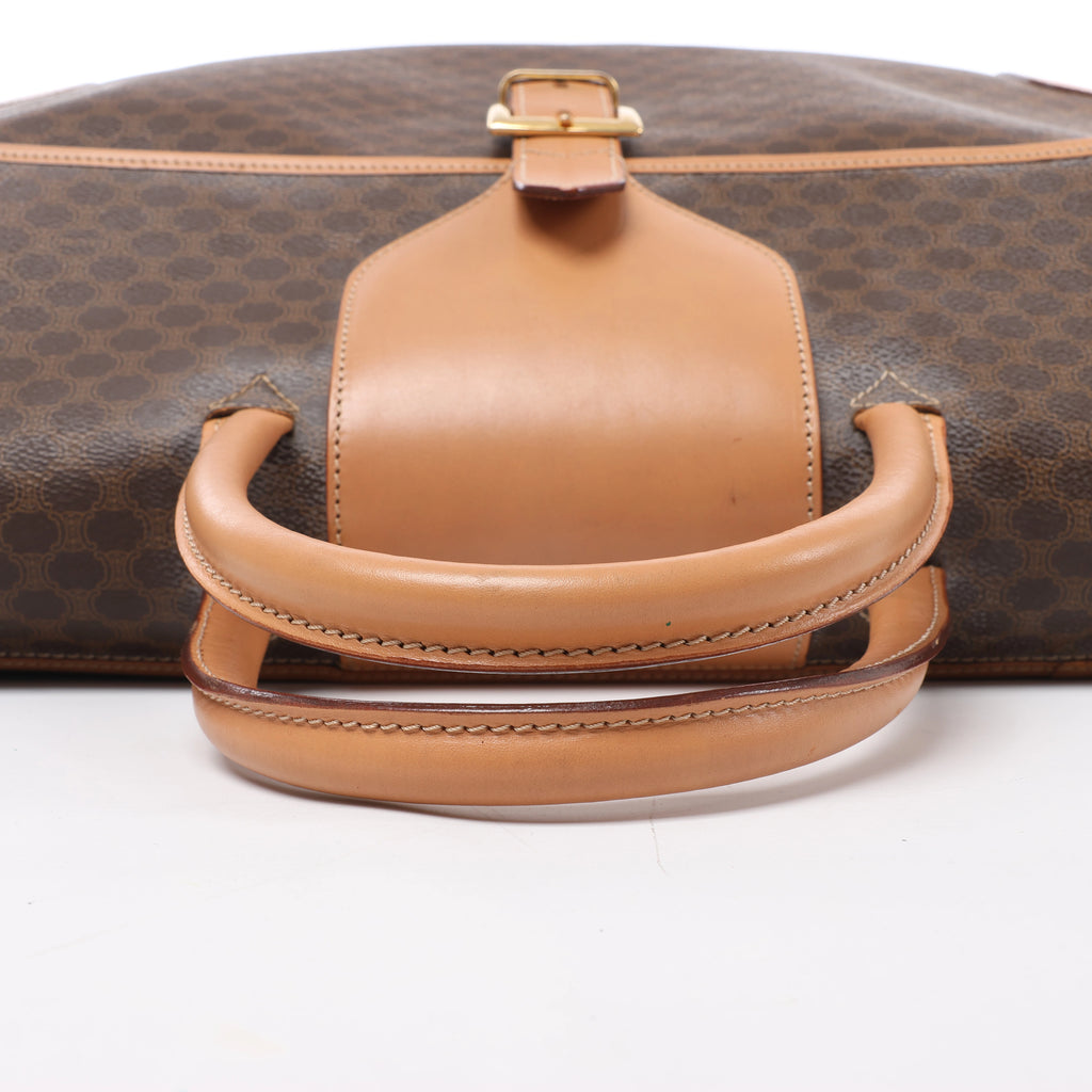 CELINE Macadam Top Handle Briefcase Handbag in Brown