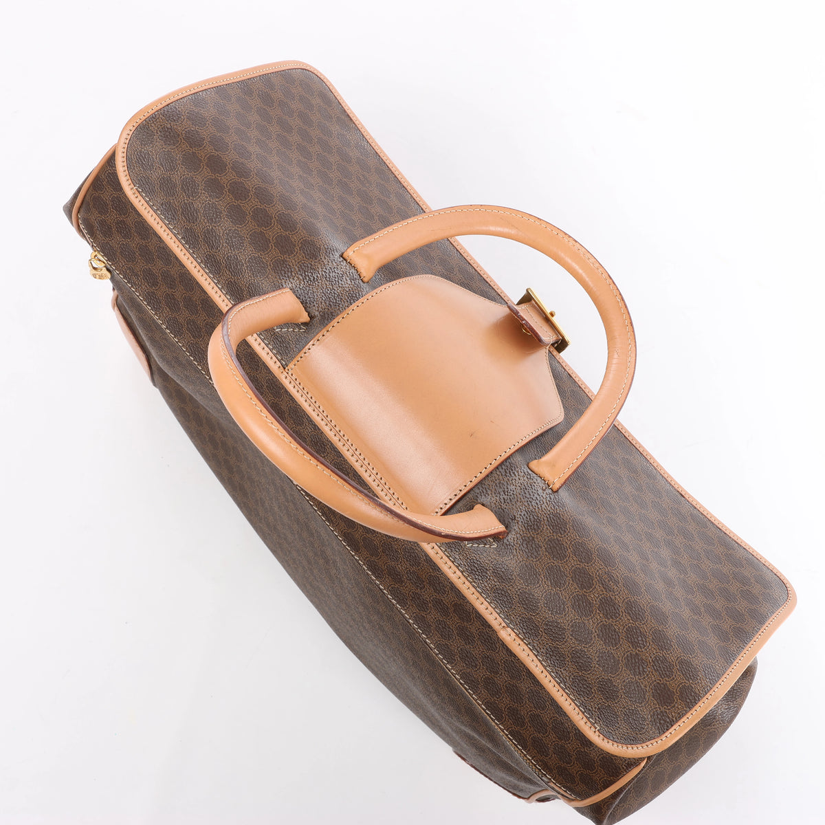 CELINE Macadam Top Handle Briefcase Handbag in Brown