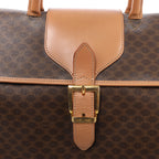 CELINE Macadam Top Handle Briefcase Handbag in Brown