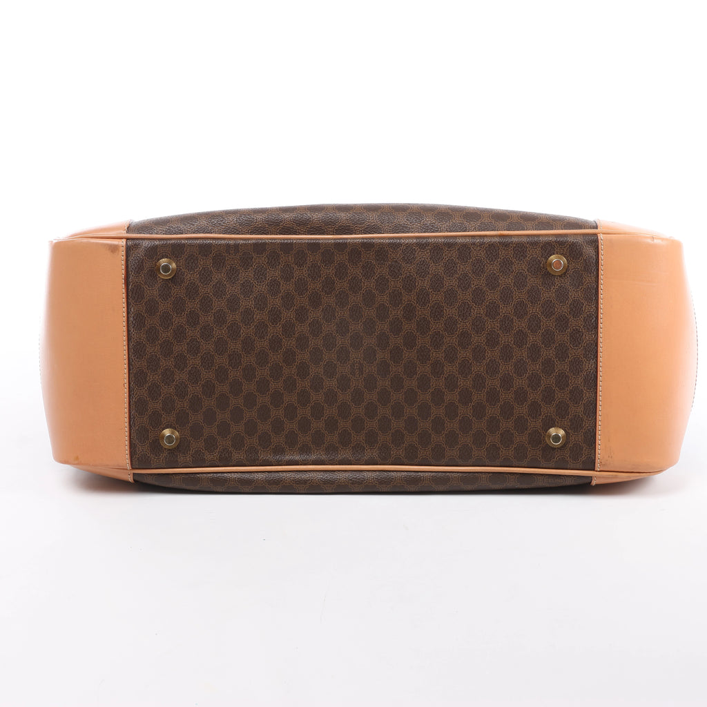 CELINE Macadam Top Handle Briefcase Handbag in Brown