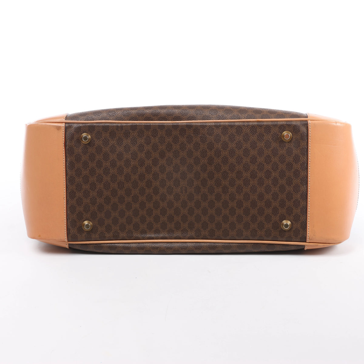 CELINE Macadam Top Handle Briefcase Handbag in Brown