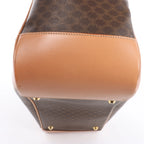 CELINE Macadam Top Handle Briefcase Handbag in Brown