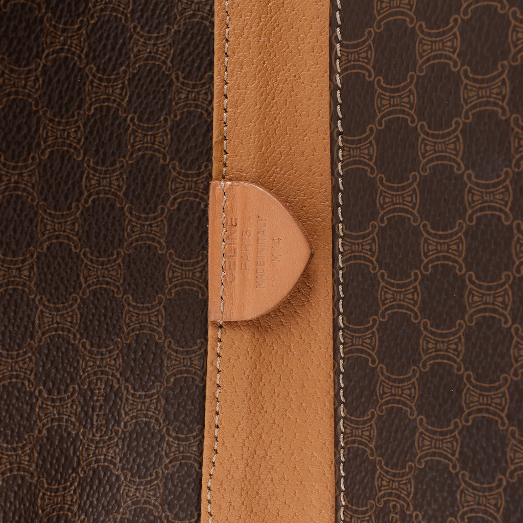 CELINE Macadam Top Handle Briefcase Handbag in Brown