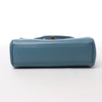 CELINE Soft 16 Teen Leather Shoulder Bag in Blue