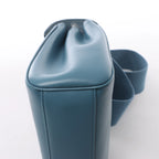 CELINE Soft 16 Teen Leather Shoulder Bag in Blue