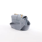 CELINE Soft 16 Teen Leather Shoulder Bag in Light Blue