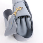 CELINE Soft 16 Teen Leather Shoulder Bag in Light Blue