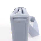 CELINE Soft 16 Teen Leather Shoulder Bag in Light Blue