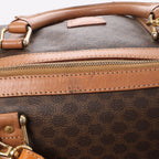 Bolso de viaje Celine Macadam Boston de PVC y piel en marrón