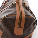 Bolso de viaje Celine Macadam Boston de PVC y piel en marrón