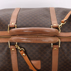 Bolso de viaje Celine Macadam Boston de PVC y piel en marrón