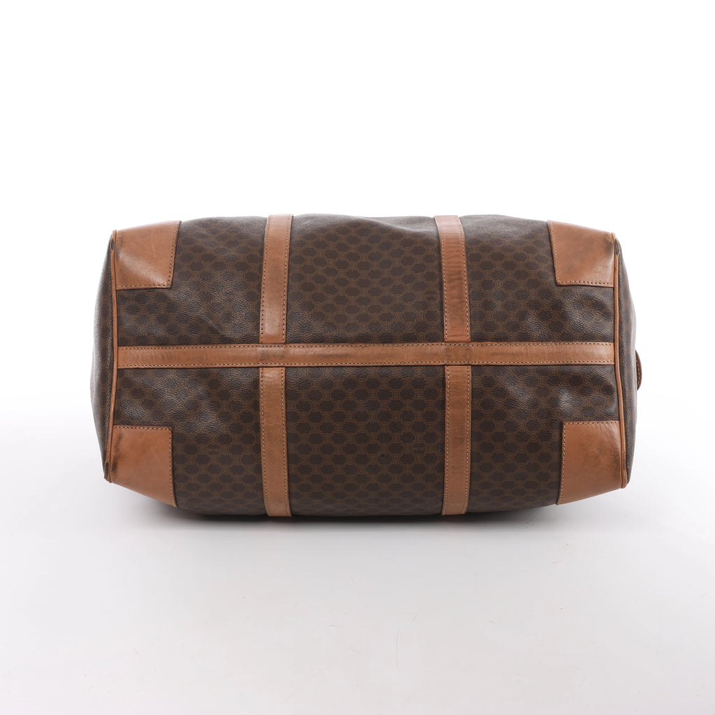 Bolso de viaje Celine Macadam Boston de PVC y piel en marrón