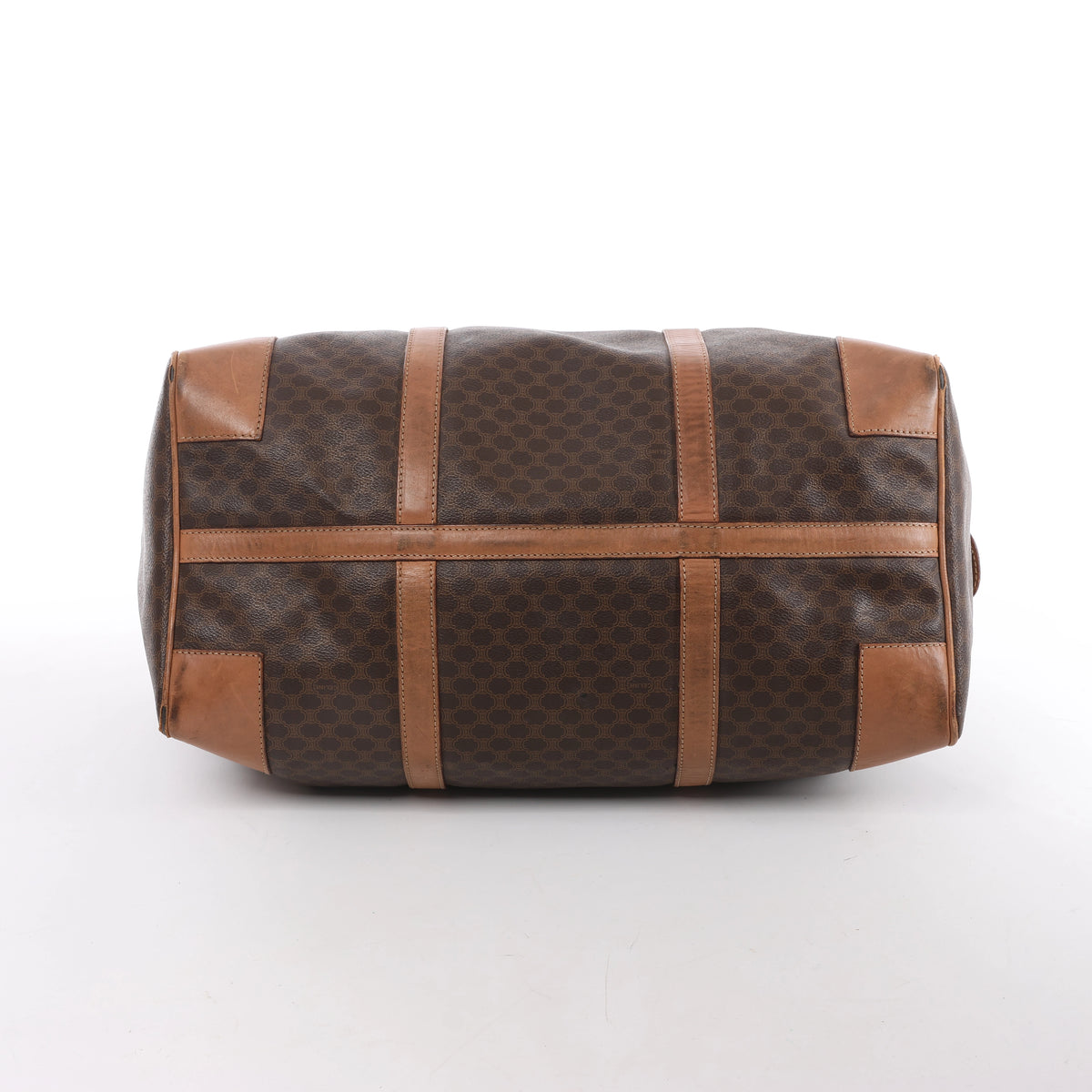 Bolso de viaje Celine Macadam Boston de PVC y piel en marrón