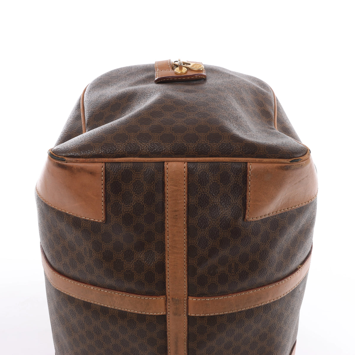 Bolso de viaje Celine Macadam Boston de PVC y piel en marrón
