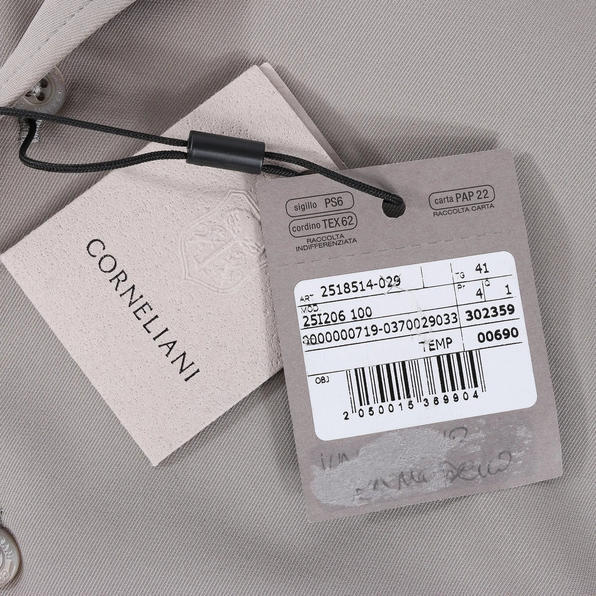CORNELIANI CIRCLE Shirt in Gray, Size 41 IT