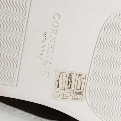 CORNELIANI Suede and Cloth Slip-On Sneakers in Brown, Size 42.5 EU