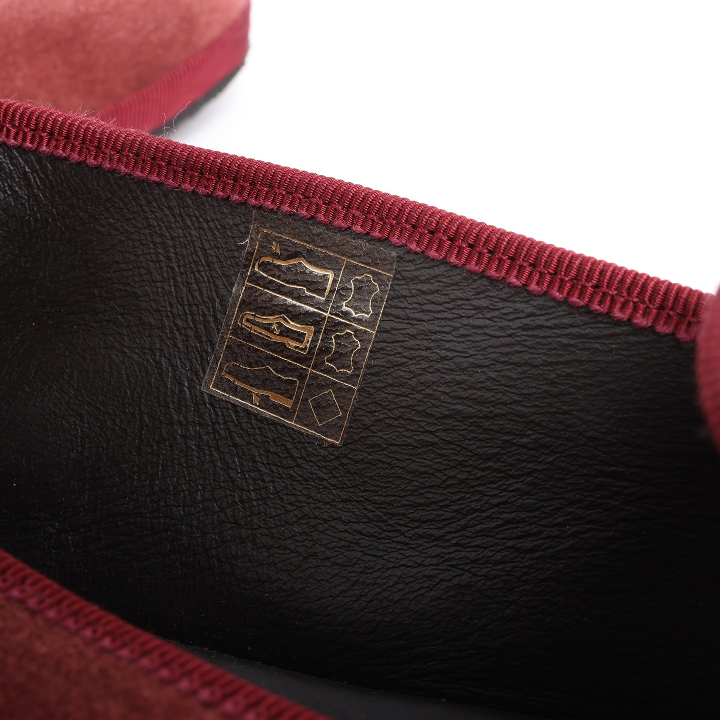 CORNELIANI Velvet Loafers in Burgundy, Size 40 EU