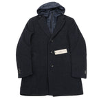 CC Collection Corneliani Wool Coat with Removable Hooded Liner, Size 50