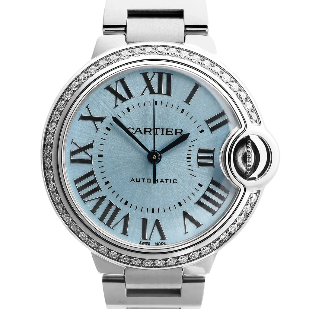 Cartier Ballon Bleu W4BB0028 3489426002BX SS AT Watch with Blue-Face