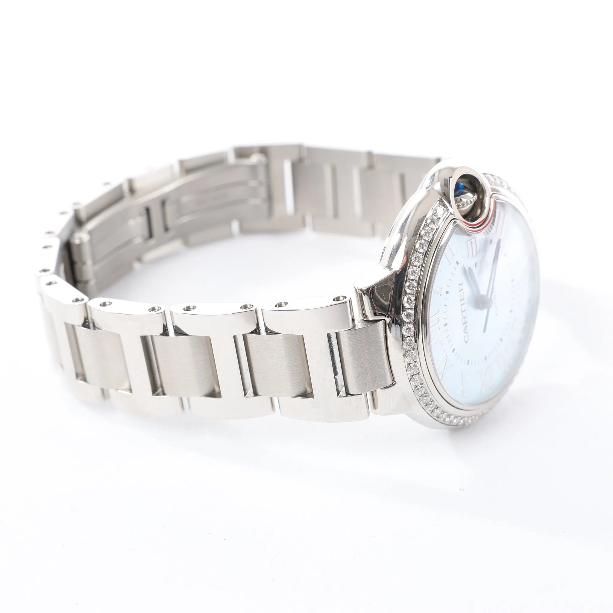 Cartier Ballon Bleu W4BB0028 3489426002BX SS AT Watch with Blue-Face