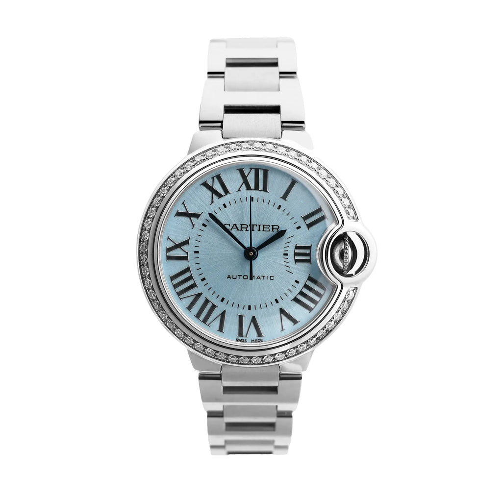 Cartier Ballon Bleu W4BB0028 3489426002BX SS AT Watch with Blue-Face