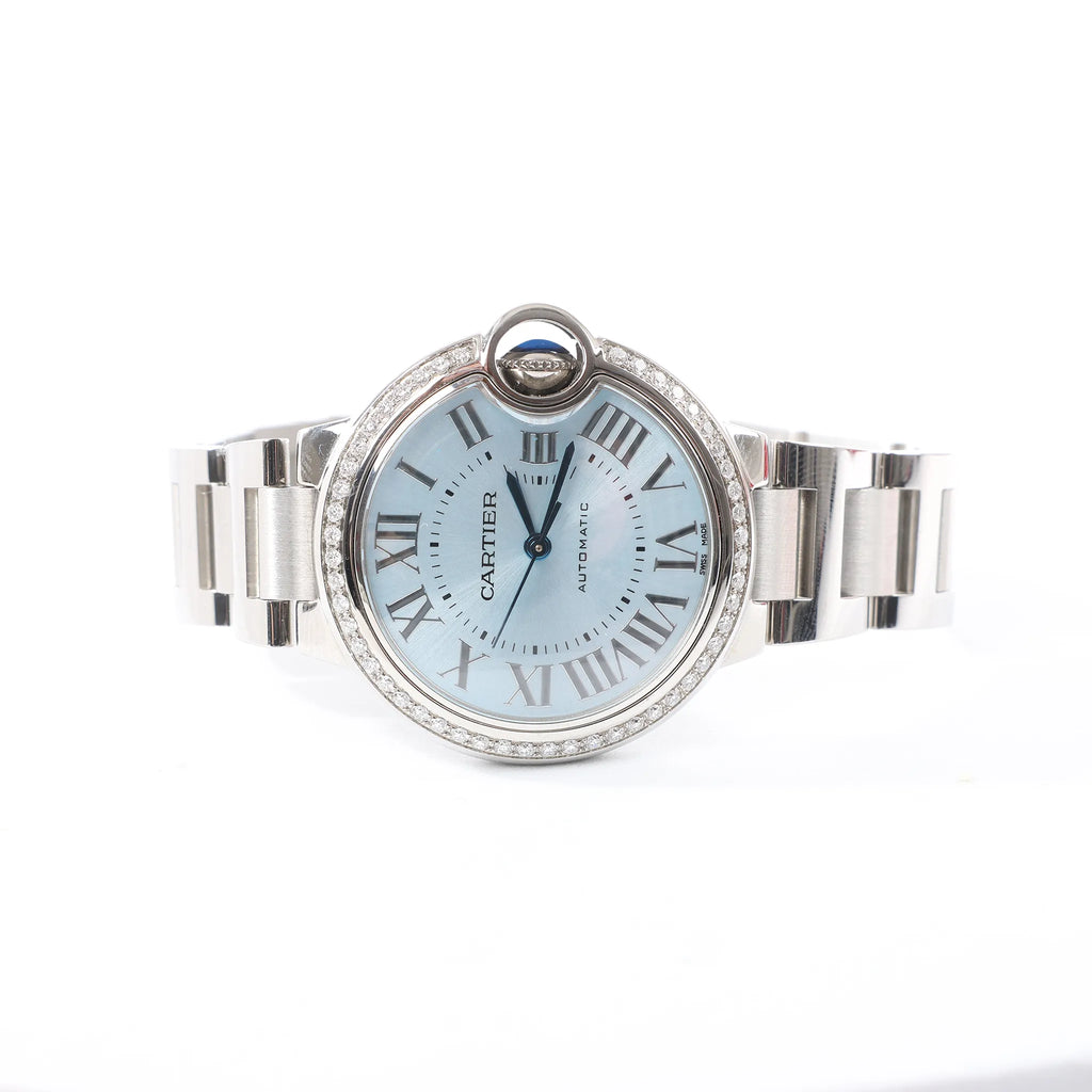 Cartier Ballon Bleu W4BB0028 3489426002BX SS AT Watch with Blue-Face