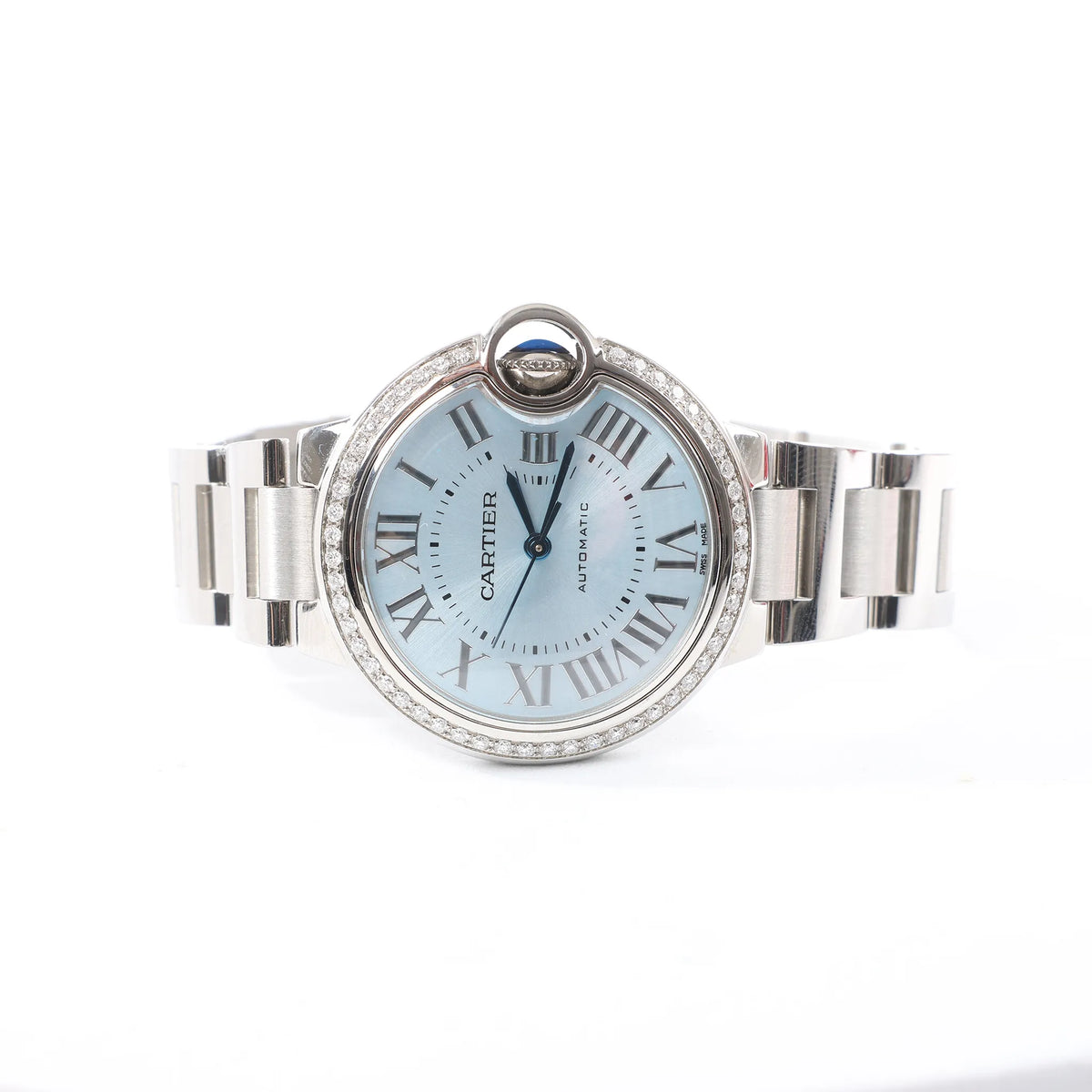 Cartier Ballon Bleu W4BB0028 3489426002BX SS AT Watch with Blue-Face