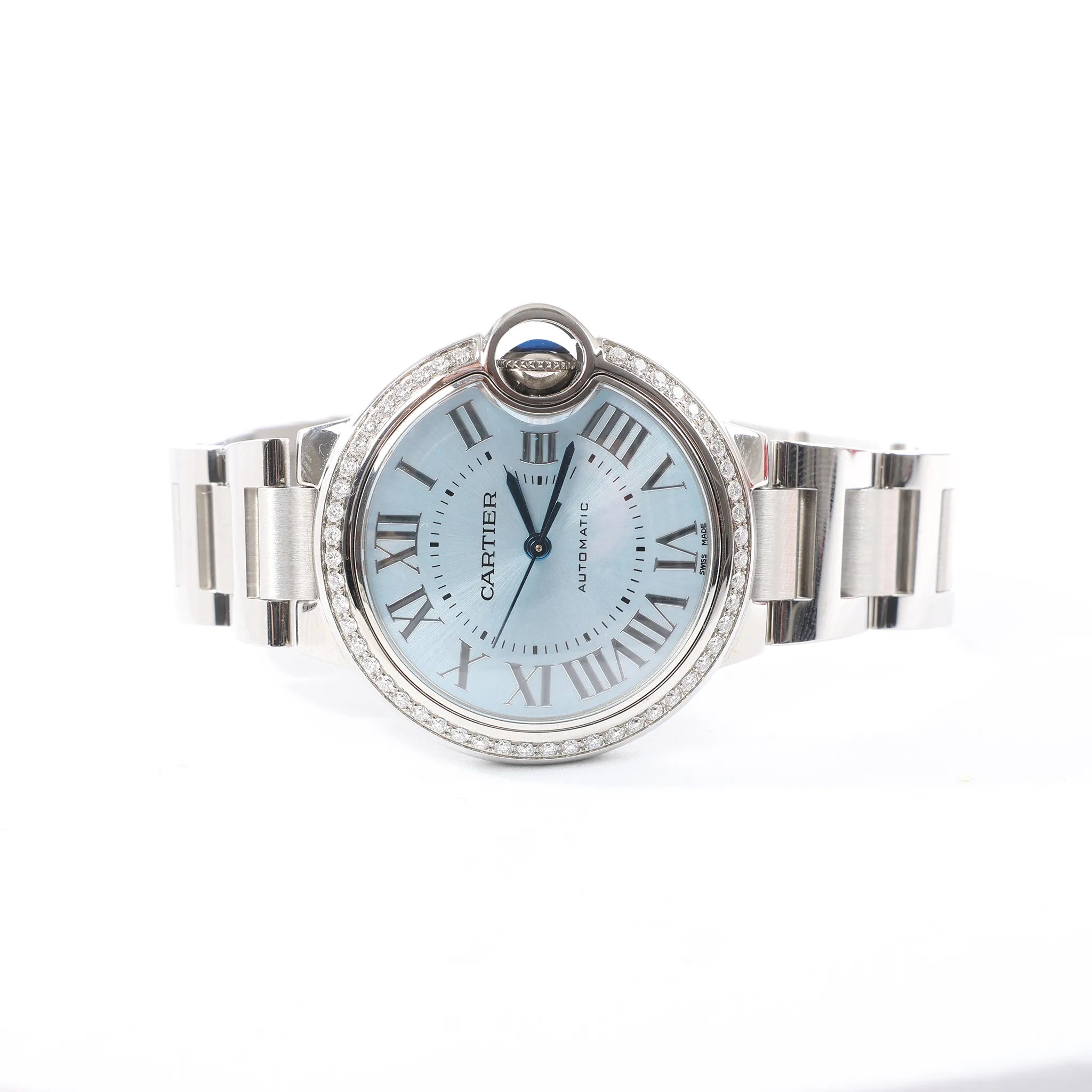 Cartier Ballon Bleu W4BB0028 3489426002BX SS AT Watch with Blue-Face